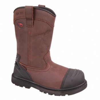 AVENGER SAFETY FOOTWEAR Wellington Boot 8 XXW Brown Composite PR, 489U97