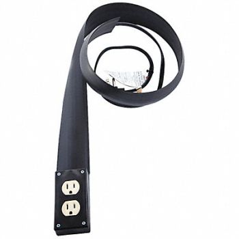FLEXIDUCT Covered Ext Cord 14 ft 12ft Covered Blk, 48FP93