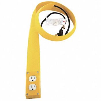 FLEXIDUCT Covered Ext Cord 14 ft 12ft Covered Yel, 48FP95