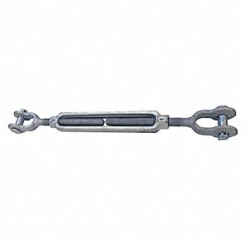 CROSBY Turnbuckle Jaw and Jaw Steel 1 in Dia, 48FR62