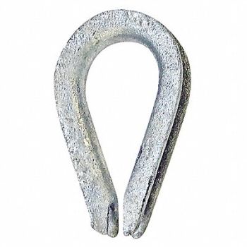 CROSBY Ligth Wire Rope Thimble 3/8 in Steel, 48FR65