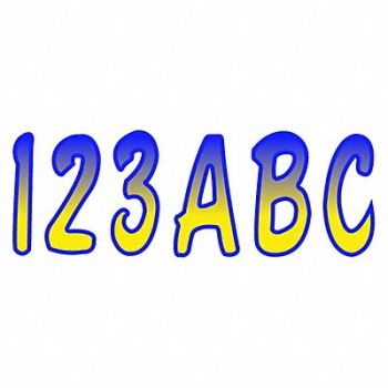 HARDLINE PRODUCTS Number and Letter Combo Kit 1-13/64 in.W, 48FV45