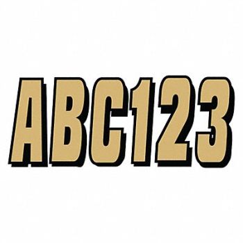 HARDLINE PRODUCTS Number and Letter Combo Kit Beige, 48FV51