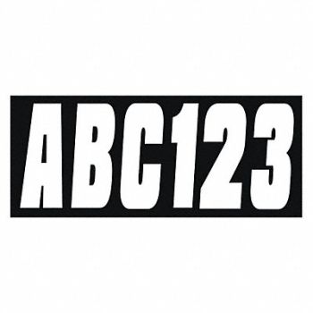 HARDLINE PRODUCTS Number and Letter Combo Kit White 3 in.H, 48FV58