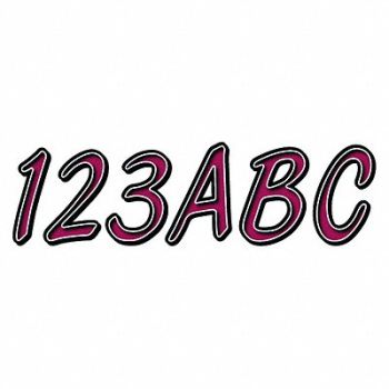 HARDLINE PRODUCTS Number and Letter Combo Kit Burgundy, 48FV66