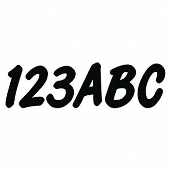 HARDLINE PRODUCTS Number and Letter Combo Kit Black 3 in.H, 48FV71