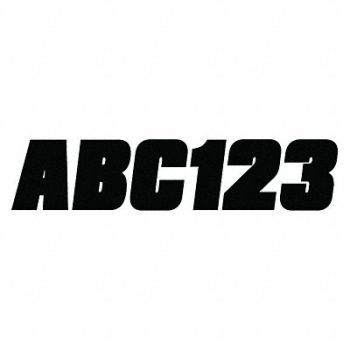HARDLINE PRODUCTS Number and Letter Combo Kit Black 2 in.H, 48FV74