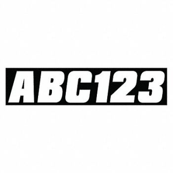 HARDLINE PRODUCTS Number and Letter Combo Kit White 2 in.H, 48FV80