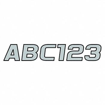 HARDLINE PRODUCTS Number and Letter Combo Kit Silver, 48FW04