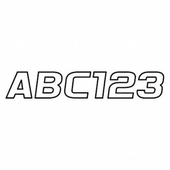 HARDLINE PRODUCTS Number and Letter Combo Kit 3 in H, 48FW05