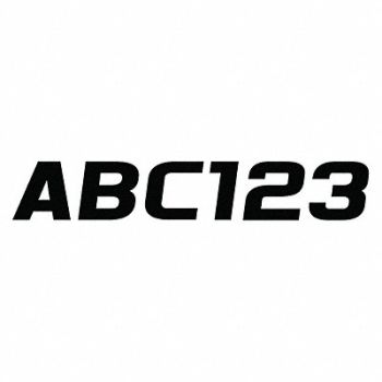 HARDLINE PRODUCTS Number and Letter Combo Kit Black 3 in.H, 48FW08