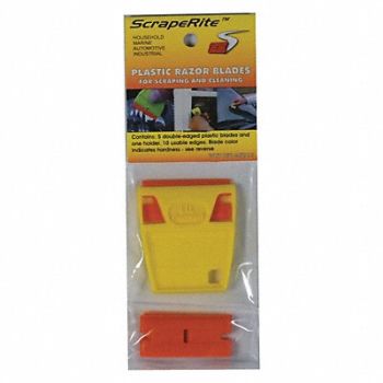 HARDLINE PRODUCTS Scraper 2 in L Razor Blade Plastic, 48FW18