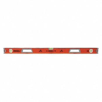 JOHNSON Box Level Aluminum 48in L Yllw 8 Magnets, 48FX39