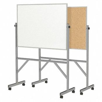 GHENT DryEraseBrd Reversible Melamine 53-1/4 W, 48GC86