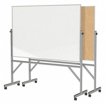 GHENT Dry Erase Brd Reversible Melamine 77 W, 48GC87