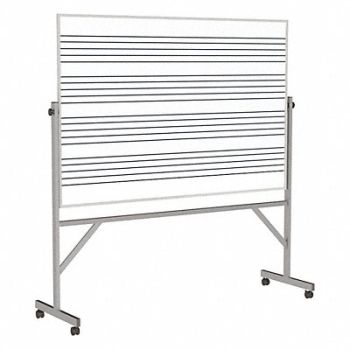 GHENT Dry Erase Brd Reversible Porcelain 77 W, 48GD15