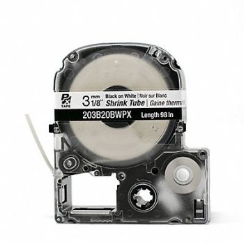 EPSON Heat Shrink Tube Black on White 1/8 W, 48GE81