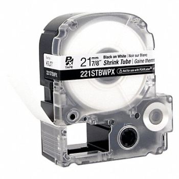 EPSON Heat Shrink Tube Black on White 0.875inW, 48GE97