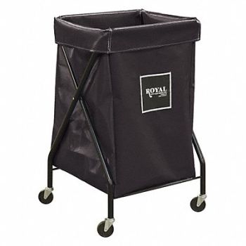 ROYAL BASKET TRUCKS X-Frame Cart 6.7 cu ft Black Vinyl, 48GF07