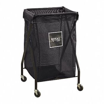 ROYAL BASKET TRUCKS X-Frame Cart 6.7 cu ft Black Mesh, 48GF09