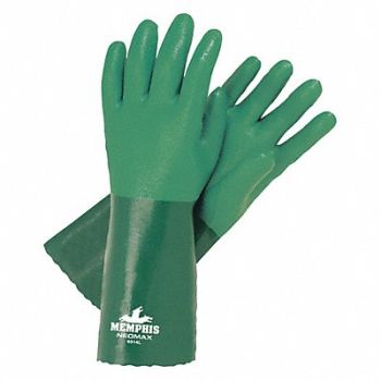 MCR SAFETY J4425 Chemical Gloves XL 14 L Sandy PR, 48GJ73