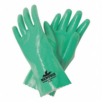 MCR SAFETY J4427 Chemical Gloves L 12 in L Green PK12, 48GJ86