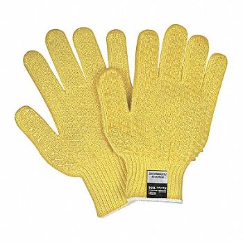 MCR SAFETY Cut Resistant Gloves A2 L Yellow PK12, 48GL22
