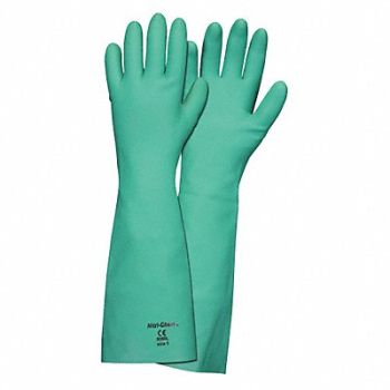MCR SAFETY J4448 Chemical Gloves L 18 L Nitrile PR, 48GM18