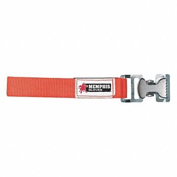 MCR SAFETY Glove Clip 12 in L x 1-1/2 in D Orange, 48GL59