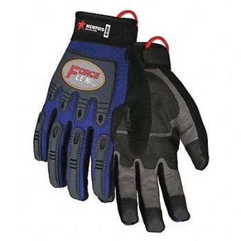 MCR SAFETY Coated Gloves 2XL Blue/Blk/Gray PR, 48GH25