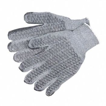 MCR SAFETY Knit Gloves 10 L Gray PK12, 48GH33