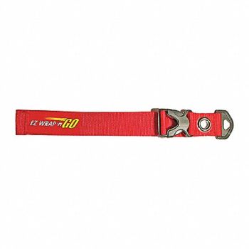 EZ WRAP N GO Hook-and-Loop Cinch Strap 12 in Red, 48GR78