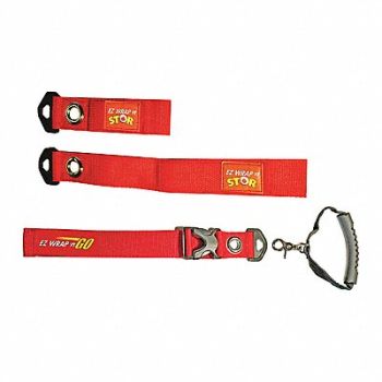 EZ WRAP N GO Hook-and-Loop Cinch Strap 16 in Red, 48GR79