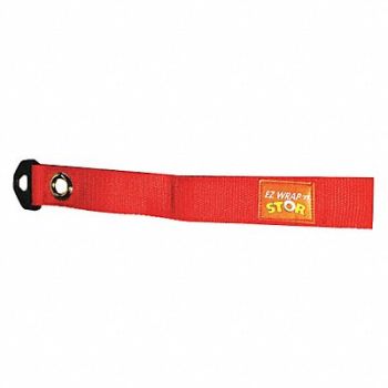 EZ WRAP N STOR Hook-and-Loop Cinch Strap 10 in Red, 48GR81