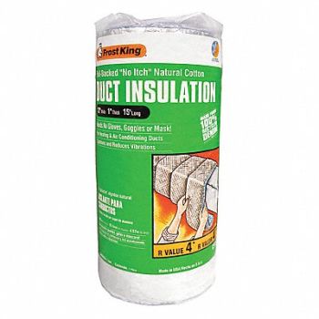 FROST KING Duct Insulation Cotton 15 ft L, 48H491