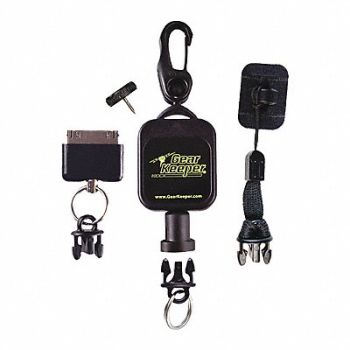 GEARKEEPER Cell Phone Retractor 36inL Plastic/SS, 48HR06