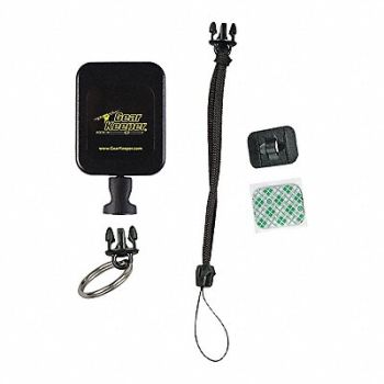 GEARKEEPER Radio Retractor 32inL Black Plastic/SS, 48HR08