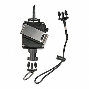 GEARKEEPER Radio Retractor 36inL Black 1-1/8lb, 48HR09