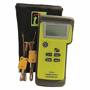 TEST PRODUCTS INTL. Dual Temperature Thermometer Type K, 48JP78