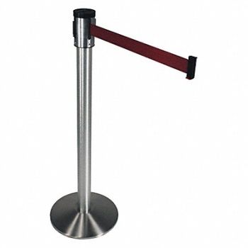 VISIONTRON Barrier Post with Belt Aluminum Post, 48JP82