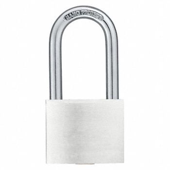 GRAINGER APPROVED Keyed Padlock 7/8 in Rectangle Silver, 48JP93
