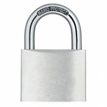 GRAINGER APPROVED Keyed Padlock 7/8 in Rectangle Silver, 48JP95