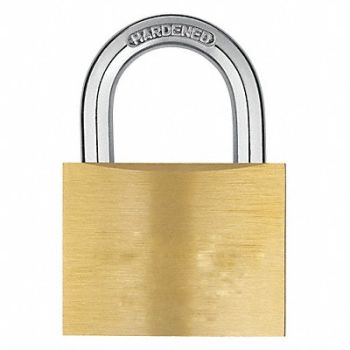 GRAINGER APPROVED Keyed Padlock 1 in Rectangle Yellow, 48JR14
