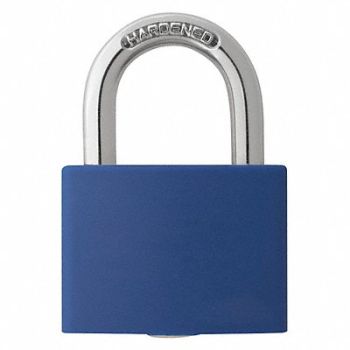 GRAINGER APPROVED J5185 Lockout Padlock KA Blue 1-7/16 H, 48JR22