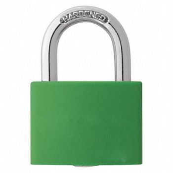 GRAINGER APPROVED J5185 Lockout Padlock KA Green 1-7/16 H, 48JR24