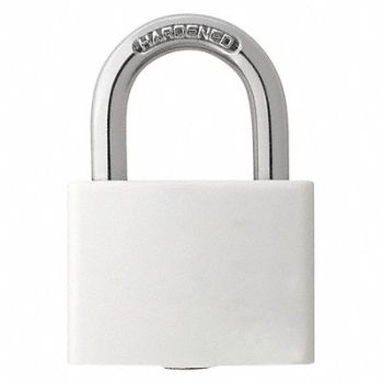 GRAINGER APPROVED J5185 Lockout Padlock KA White 1-7/16 H, 48JR28