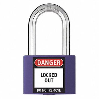 GRAINGER APPROVED Lockout Padlock KA Purple 2 H, 48JR50