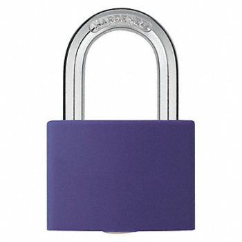 GRAINGER APPROVED J5189 Lockout Padlock KA Purple 2 H PK3, 48JR57