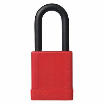 GRAINGER APPROVED J5176 Lockout Padlock KD Red 3 H, 48JT74
