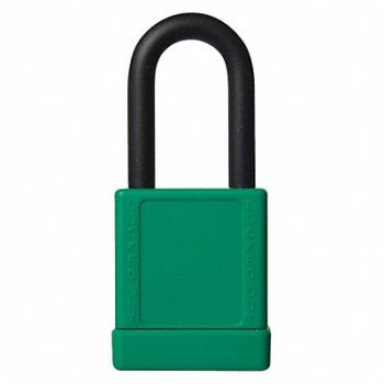 GRAINGER APPROVED J5172 Lockout Padlock KD Green 2 H, 48JT70